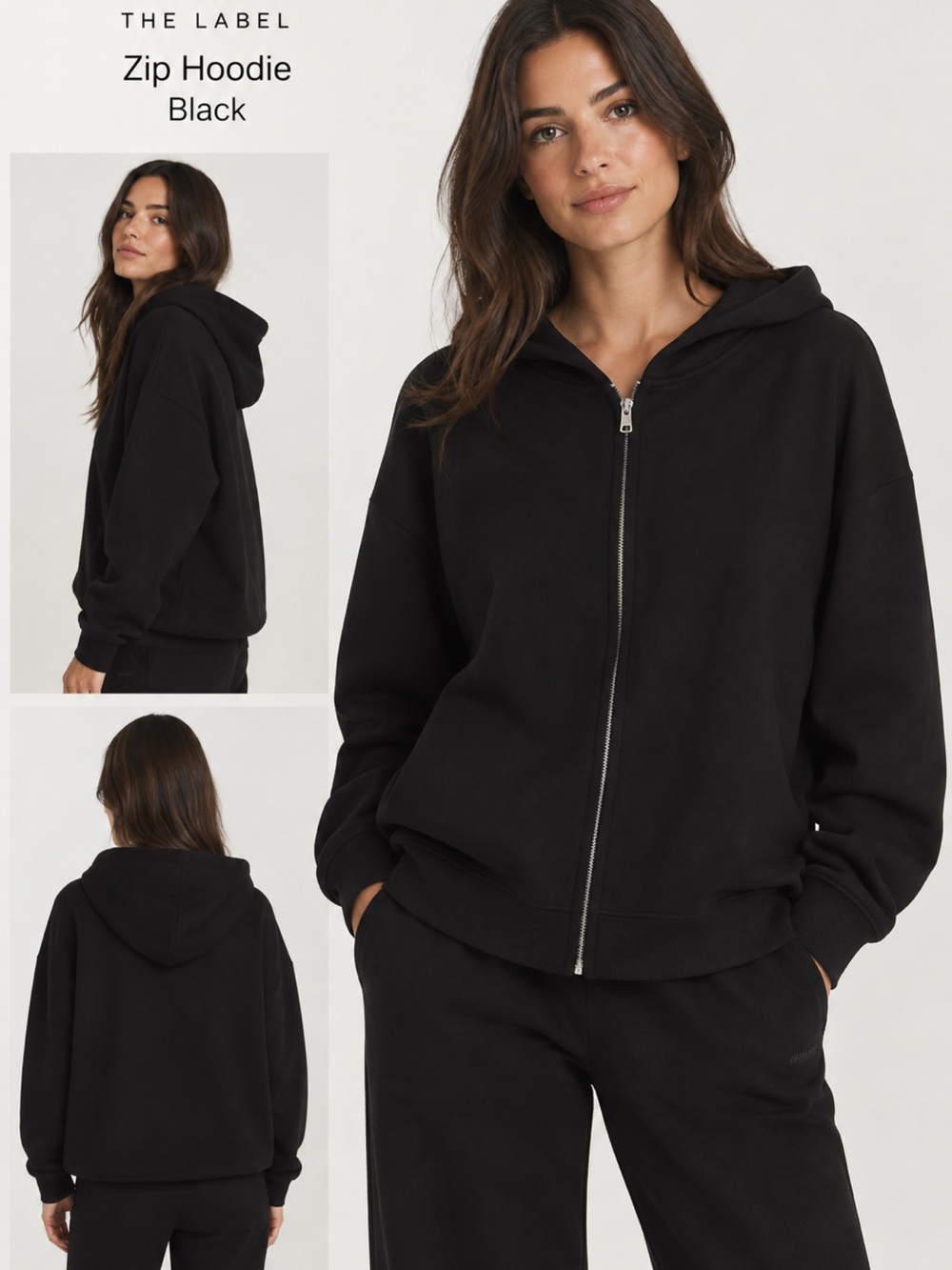 Brunette the Label Full zipper hooded Top US XL/XXL